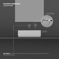 خلاط مغسلة جداري بدون إطار MX005