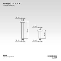 ذراع دش مطري سقفي Le Grand - BD052