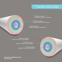 شمعة فلتر قطن البولي بروبلين بحجم نحيل مناسب لـفلت...