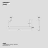 وحدات ( أجهزة ) إضاءة خطية معلقة 20واط-قابل للتعتي...