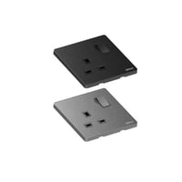 أورا مقبس ثلاثي 13 امبير- أكريليك بملمس جلدي بالوا...