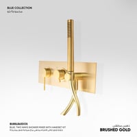 خلاط شاور ثنائي الإتجاه مخفي مع سماعة شاور Blue -...