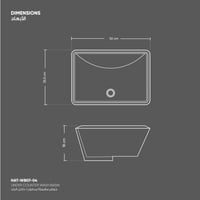 حوض مغسلة مستطيل داخل الرف ( مدفون ) هيدرا WB07-03