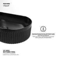 حوض مغسلة سطحي رتيميك (مستطيل) - WB023