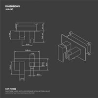 خلاط شطاف مع رداد للمياه الحارة وحامل​ MX002