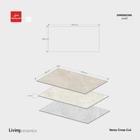 بورسلان من مجموعة Verso Cross Cut ( للارضيات والجد...