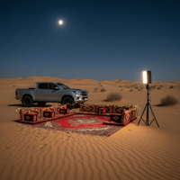 وحدة إضاءة تخييم ليد( طاقة شمسية ) + مع قطعة اضافي...