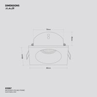 إطار سقفي مربع غاطس غير متحرك درجة حماية IP65 بمقا...