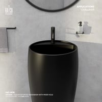 مغسلة بيتونيا أرضية / طولية مع فتحه خلاط HAT-057B