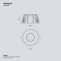 أجهزة إضاءة سقفية غاطسة مضاد للوهج ليد 20واط مقاس...