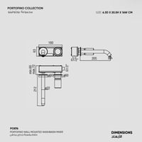 خلاط مغسلة جداري مخفي Portofino - PO876