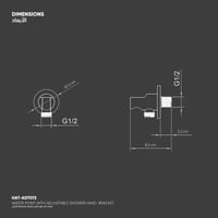 حامل سماعة دش مع مخرج مياه ADT013