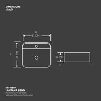 حوض مغسلة سطحي لانتانا (مستطيل) - WB09