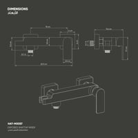 خلاط شطاف تأسيس خارجي مع حامل MX057