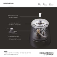 رأس دش مطري سقفي مع اضاءة Fred​ - FDS02