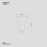 لمبة سبوت لايت-7.7W-GU10-زاوية 60°-CRI95-قابله للت...