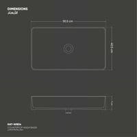 حوض مغسلة سطحي مستطيل هويا -WB04