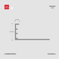 بروفايل حماية نهاية البلاط والزوايا الخارجية AM713