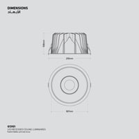 أجهزة إضاءة سقفية غاطسة مضاد للوهج ليد 37واط مقاس...