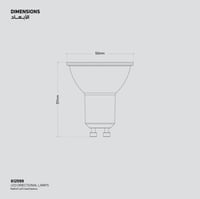 قاعدة مصباح لمبة سبوت لايت-5.5W-GU10-زاوية 36°-CRI...