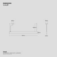 وحدات ( أجهزة ) إضاءة خطية معلقة 30واط-قابل للتعتي...