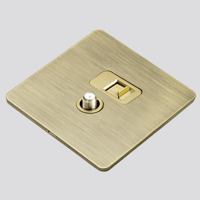 مقبس مستقبل هوائي + مقبس بيانات ( نحاسي )