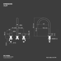 خلاط مغسلة ثلاثي الفتحات MX086