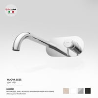 خلاط مغسلة جداري مع إطار Nuova Less LN00551