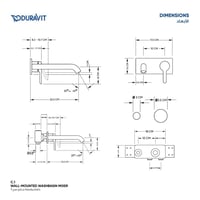 خلاط مغسله جداري سي 1
