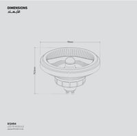 مصابيح ليد AR111سبوت لايت 10واط CRI95 قابل للتعتيم
