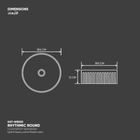 حوض مغسلة سطحي رتيميك (دائري) - WB020