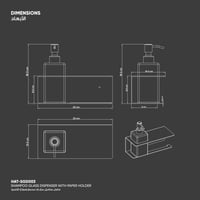 حامل مناديل مع رف مدمج وموزع شامبو SGD003