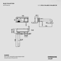 خلاط مغسلة جداري مخفي Blue - BU85876