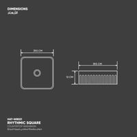 حوض مغسلة سطحي رتيميك (مربع) - WB021