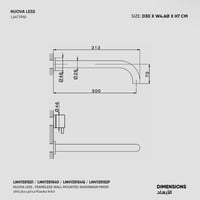 خلاط مغسلة جداري بدون إطار Nuova Less LNH13513