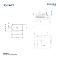 حوض مغسله ديورا ستايل سطحي