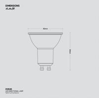 قاعدة مصباح لمبة سبوت لايت-5.7W-GU10-زاوية 110°-CR...