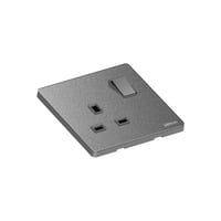 أورا مقبس ثلاثي 13 امبير- أكريليك بملمس جلدي بالوا...