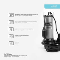 مضخة هاتش صرف صحي (غطاس) مزودة بفرامة HAT-SSP-150D...