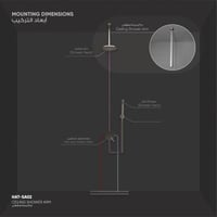ذراع دش مطري سـقـفـي مربع SA02
