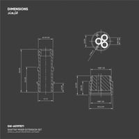 تطويلة قلب خلاط الشطاف المخفي من هاتش