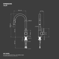 خلاط مطبخ ( مجلي) مع رأس رشاش (دش) متحرك MX075