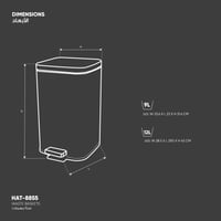 سلة مهملات مربع - 8855