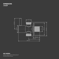 صمام زاوية يدوي بمخرجين مياه (سِكر،محبس) AVE004