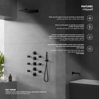 محول شاور ڤيرسو فلو جداري متعدد الاتجاهات ​​ MX069