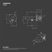 خلاط شطاف مع رداد للمياه الحارة وحامل​ MX003
