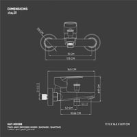 خلاط خارجي اتجاهين ( شاور / شطاف ) HAT-MX088