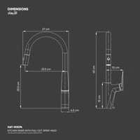 خلاط مطبخ ( مجلي) مع رأس رشاش (دش) متحرك MX074