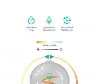 لمبة E27 ديكورية ذكية 180 لومين درجة لون الاضاءة 6...