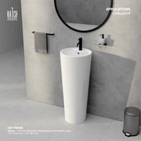 مغسلة تويا أرضية / طولية مع فتحه خلاط HAT-PW202